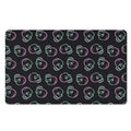 Purple And Teal Skull Pattern Print Polyester Doormat