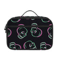 Purple And Teal Skull Pattern Print Portable Lunch Bag