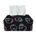 Purple And Teal Skull Pattern Print Rectangle Tissue Box Cover