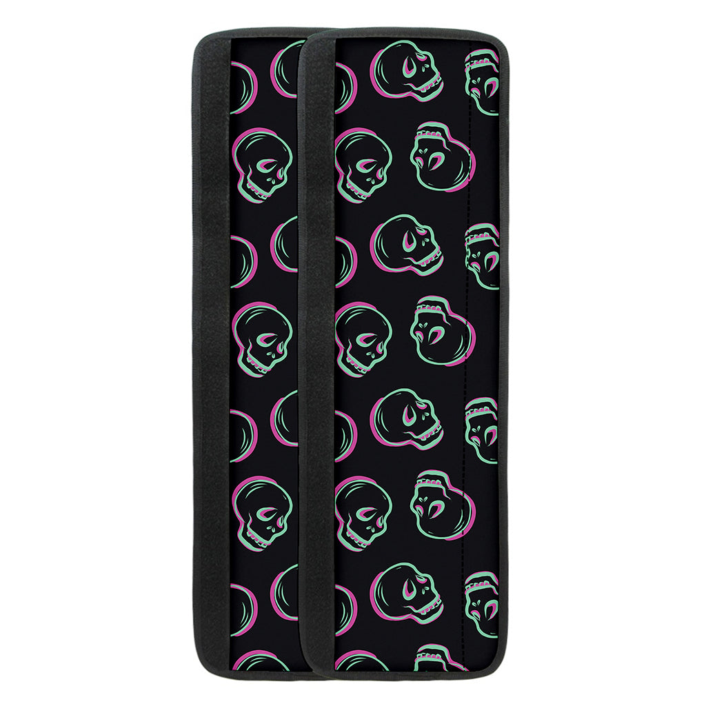 Purple And Teal Skull Pattern Print Refrigerator Handle Covers