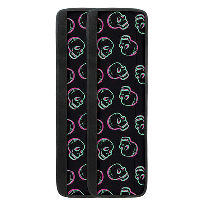 Purple And Teal Skull Pattern Print Refrigerator Handle Covers