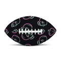 Purple And Teal Skull Pattern Print Rugby Ball