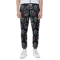 Purple And Teal Skull Pattern Print Joggers