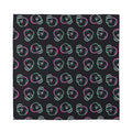 Purple And Teal Skull Pattern Print Silk Bandana