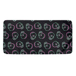 Purple And Teal Skull Pattern Print Towel