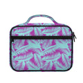 Purple And Teal Tropical Leaf Print Briefcase Bible Bag