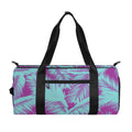 Purple And Teal Tropical Leaf Print Gym Bag