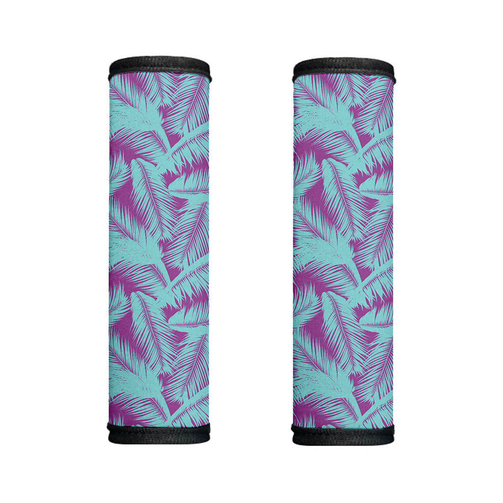 Purple And Teal Tropical Leaf Print Handle Covers