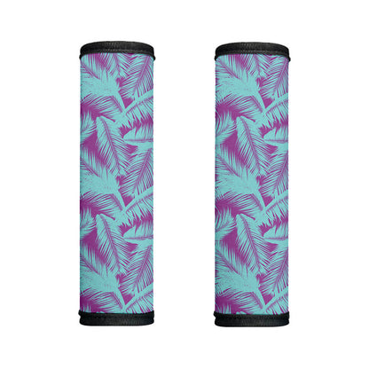 Purple And Teal Tropical Leaf Print Handle Covers