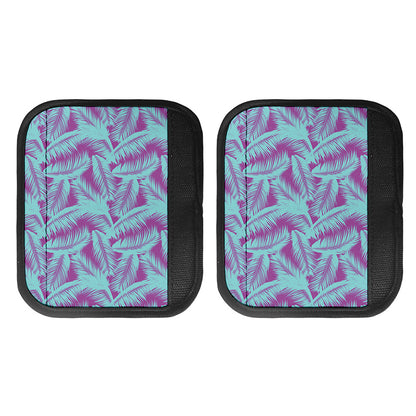 Purple And Teal Tropical Leaf Print Handle Covers
