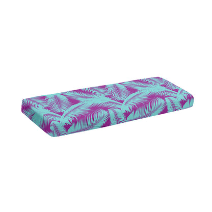 Purple And Teal Tropical Leaf Print Piano Keyboard Cover