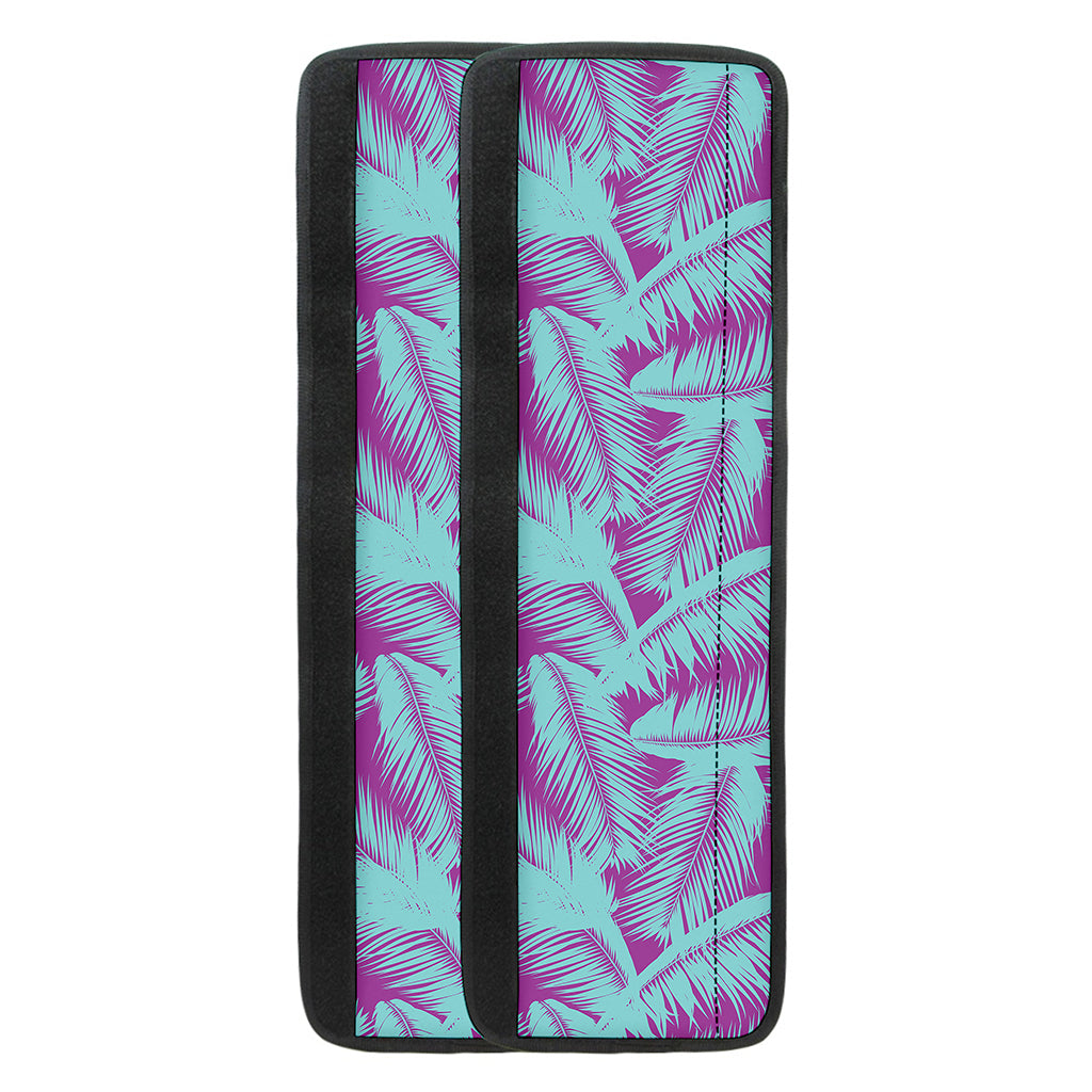 Purple And Teal Tropical Leaf Print Refrigerator Handle Covers