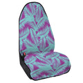 Purple And Teal Tropical Leaf Print Waterproof Car Seat Cover