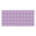 Purple And White Check Pattern Print Beach Towel