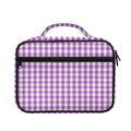 Purple And White Check Pattern Print Briefcase Bible Bag