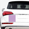 Purple And White Check Pattern Print Car Sticker