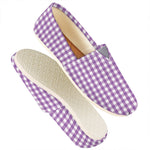 Purple And White Check Pattern Print Casual Shoes