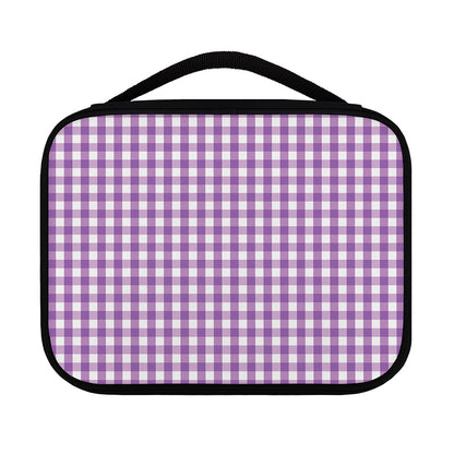 Purple And White Check Pattern Print Classic Bible Case