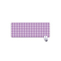 Purple And White Check Pattern Print Extended Mouse Pad