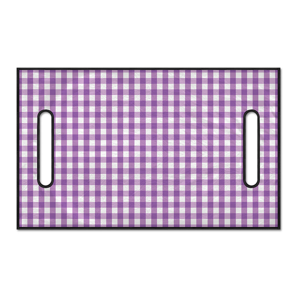 Purple And White Check Pattern Print Golf Cart Seat Cover