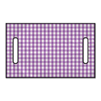 Purple And White Check Pattern Print Golf Cart Seat Cover