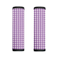 Purple And White Check Pattern Print Handle Covers
