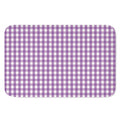 Purple And White Check Pattern Print Indoor Door Mat