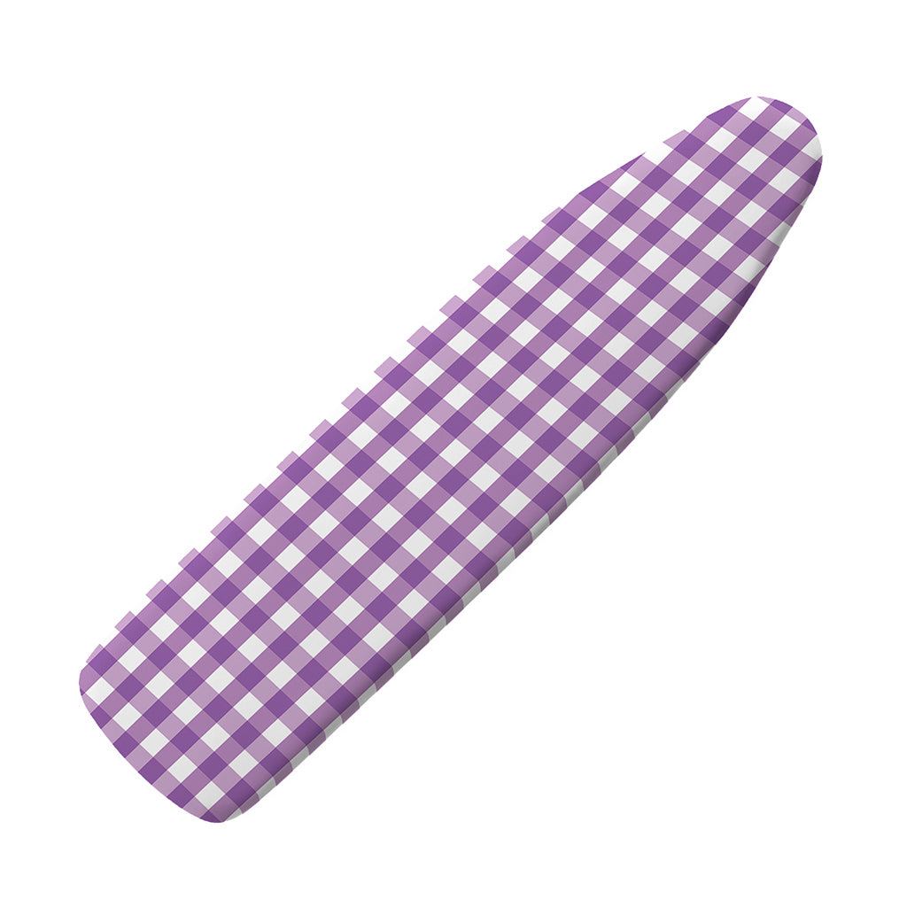 Purple And White Check Pattern Print Ironing Board Cover