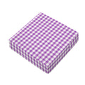 Purple And White Check Pattern Print Outdoor Seat Cushion Cover