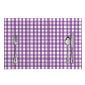 Purple And White Check Pattern Print Placemat
