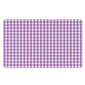 Purple And White Check Pattern Print Polyester Doormat