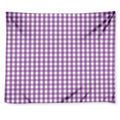 Purple And White Check Pattern Print Tapestry