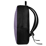 Purple And White Checkered Pattern Print 17 Inch Backpack