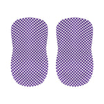 Purple And White Checkered Pattern Print Bar Stool Covers