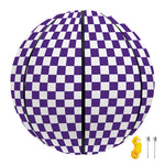 Purple And White Checkered Pattern Print Basketball