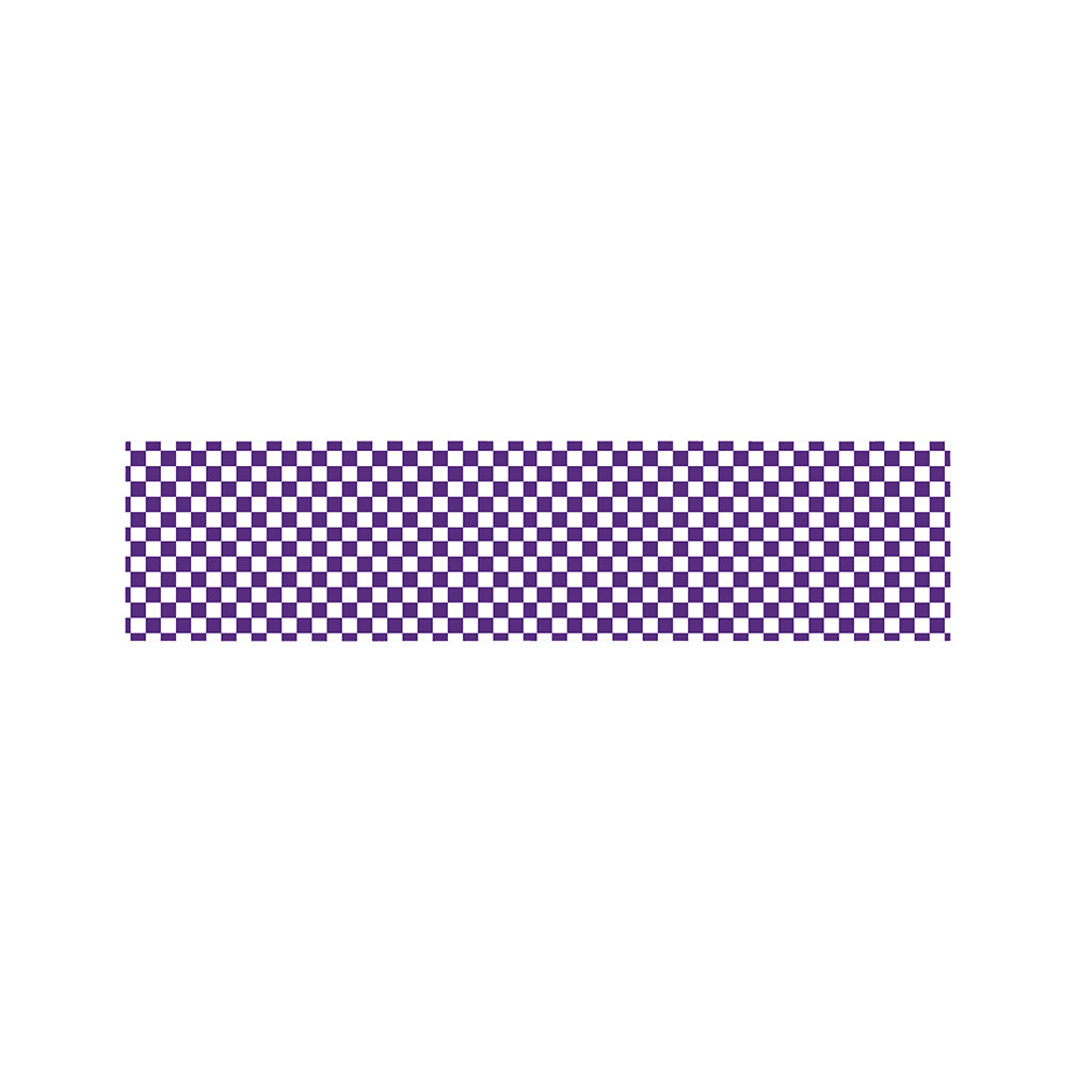 Purple And White Checkered Pattern Print Bed Runner