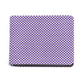 Purple And White Checkered Pattern Print Bifold Wallet
