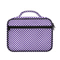 Purple And White Checkered Pattern Print Briefcase Bible Bag