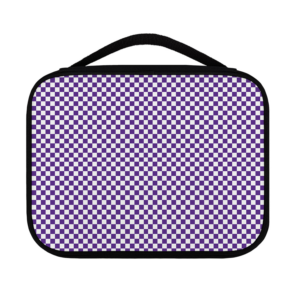 Purple And White Checkered Pattern Print Classic Bible Case