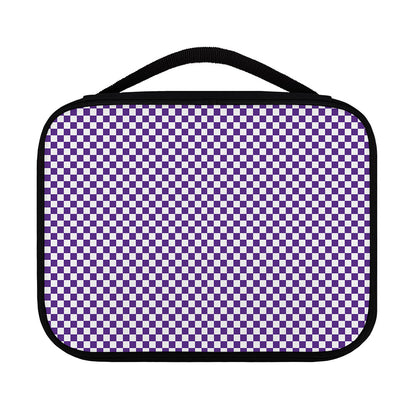 Purple And White Checkered Pattern Print Classic Bible Case
