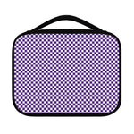 Purple And White Checkered Pattern Print Classic Bible Case
