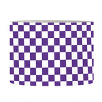 Purple And White Checkered Pattern Print Drum Lamp Shade