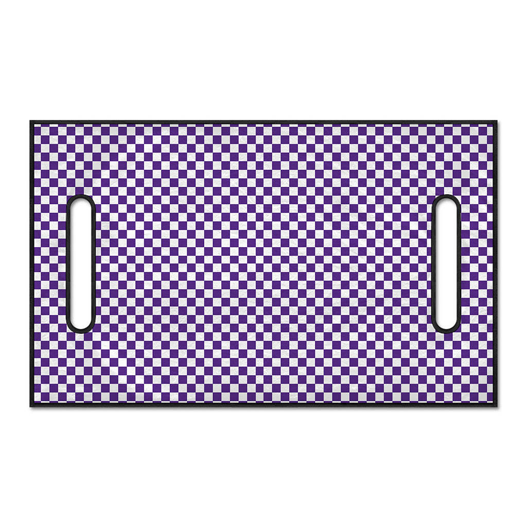 Purple And White Checkered Pattern Print Golf Cart Seat Cover