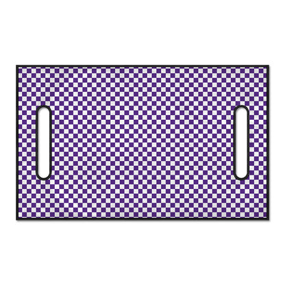 Purple And White Checkered Pattern Print Golf Cart Seat Cover