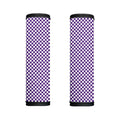 Purple And White Checkered Pattern Print Handle Covers