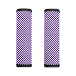 Purple And White Checkered Pattern Print Handle Covers