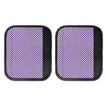 Purple And White Checkered Pattern Print Handle Covers