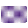 Purple And White Checkered Pattern Print Indoor Door Mat
