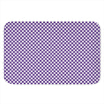 Purple And White Checkered Pattern Print Indoor Door Mat