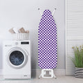 Purple And White Checkered Pattern Print Ironing Board Cover
